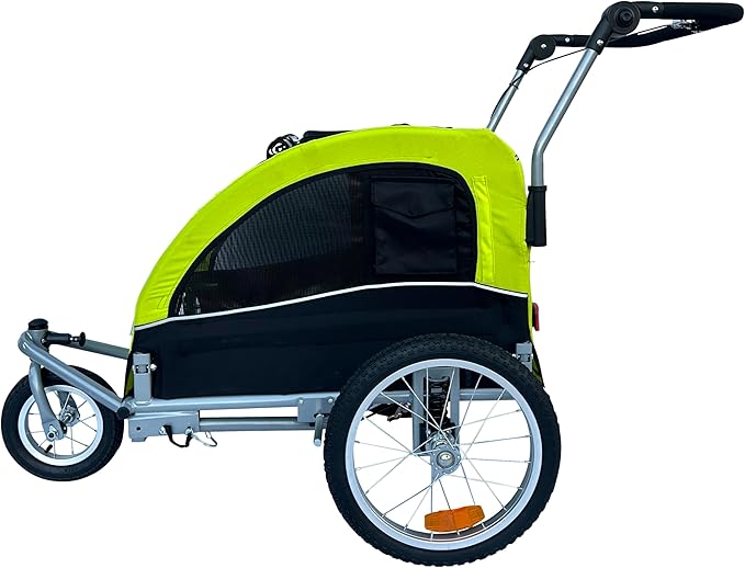 Booyah Medium Dog Stroller & Pet Bike Trailer with Suspension
