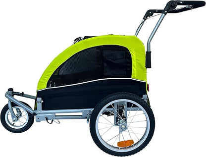 Booyah Medium Dog Stroller & Pet Bike Trailer with Suspension
