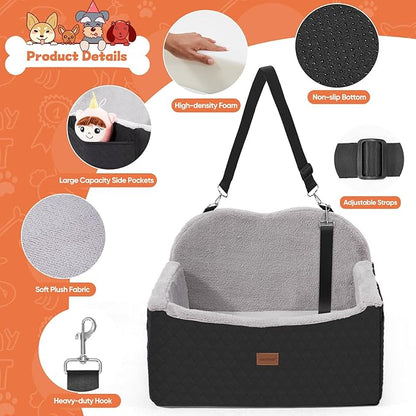 Dog Car Seat for Small Medium Dogs Under 35 lbs