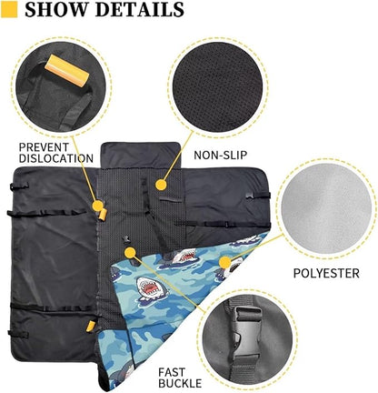 AFPANQZ Cartoon Shark Seat Cover for Cars Back