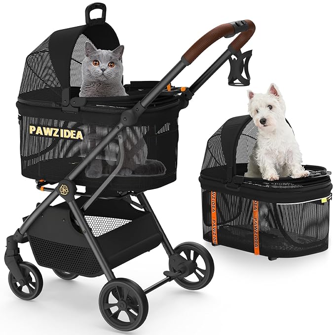 PAWZIDEA Dog Stroller 4 in 1