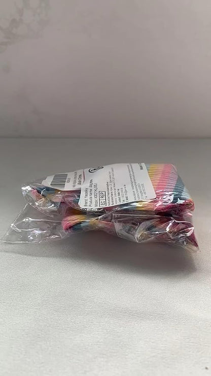 Small Medium Dog Clothes Rainbow Striped Dog Shirts Stretchable Long Sleeve Cat T-Shirt Pet Outfits for Chihuahua Yorkie Teddy (Pink Edge