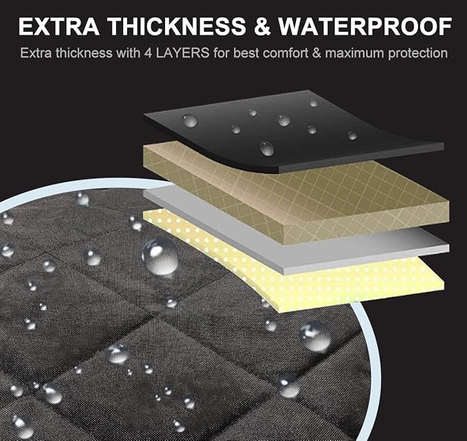 Pet Deluxe Thick Front Dog Car Seat Cover for Car SUV Waterproof Nonslip Pet Seat Covers for Jeep Dogs Cats 2 Front (2 Pack)