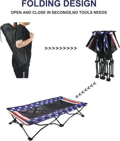 Folding Outdoor Raised Elevated Cooling Dog Cot Beds for Large Dogs 47 Inches