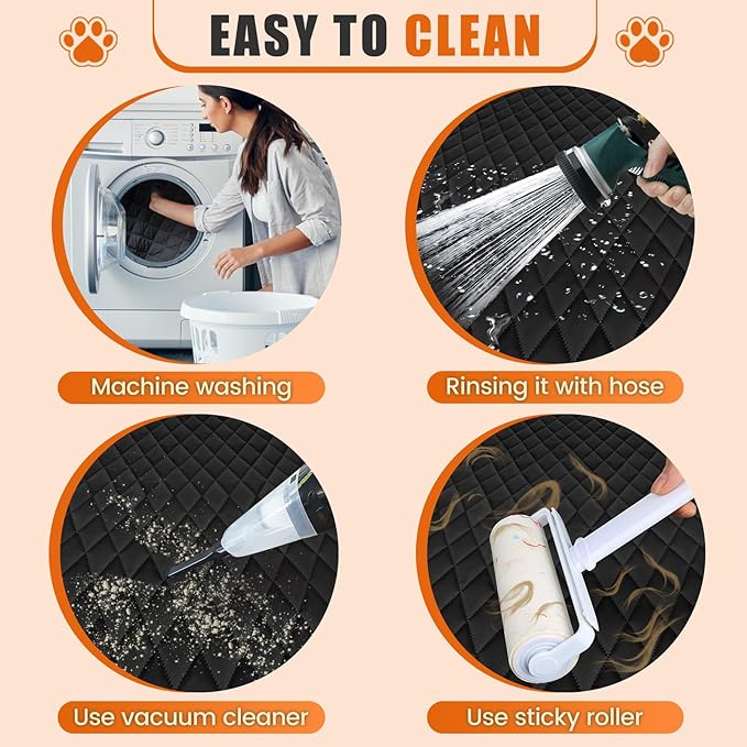 Dog Car Seat Cover for Back Seat with Hard Bottom