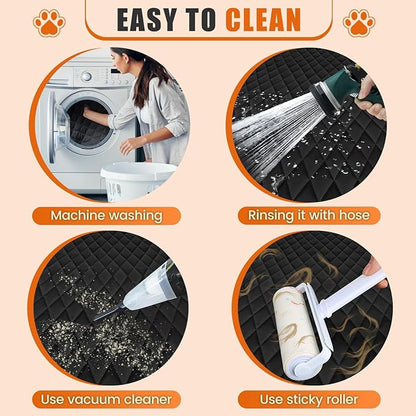 Dog Car Seat Cover for Back Seat with Hard Bottom