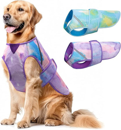 KYEESE Dog Cooling Vest for Large Dogs Lightweight Dog Cooler Jacket 3D Breathable Mesh Dog Cooling Shirts with Reflective Stripe UV Protection Dog T Shirt for Beach 2XL)