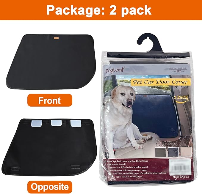 DogLemi 2 Pack Dog Car Door Protector 600D Oxford