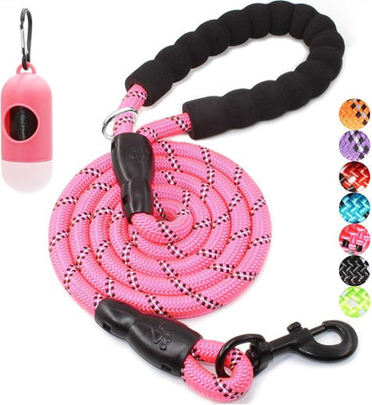 BAAPET 2/4/5/6 FT Dog Leash with Comfortable Padded Handle and Highly Reflective Threads for Small Medium and Large Dogs (6FT-1/2''