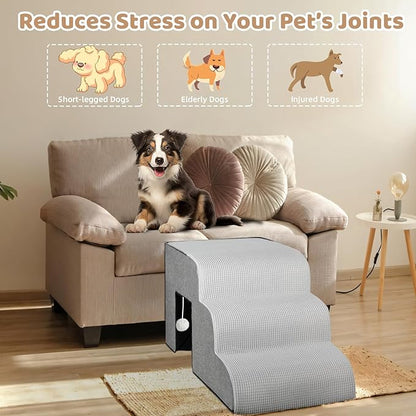 URPOWER Dog Stairs for Small Dogs 5-Step Detachable 28.8" H