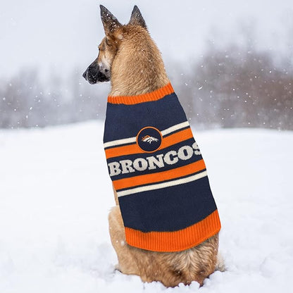 Pets First NFL Denver Broncos Dog Sweater (DEN-4179-XS)