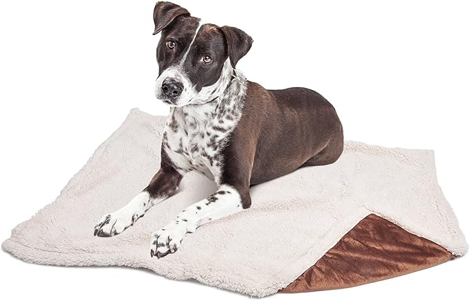 Puppy Blanket, Super Soft Sherpa Dog Blankets and Throws Cat Fleece Sleeping Mat for Pet Small Animals 45x30 Brown