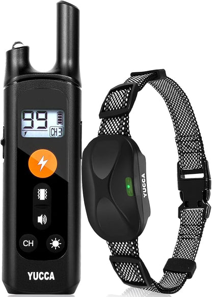 Yucca Dog Shock Collar with Remote 2600Ft 4 Training 60-100 lbs