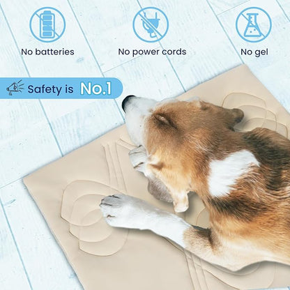 Iced 2.0 Dog Self-Cooling Mat for Large Dog 48"x28", Washable