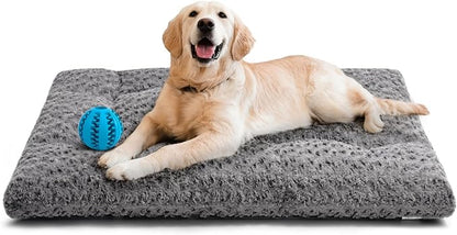 VERZEY Dog Beds Crate Pad Mat for Medium，Large Dogs (36" L 23" W,Gray)