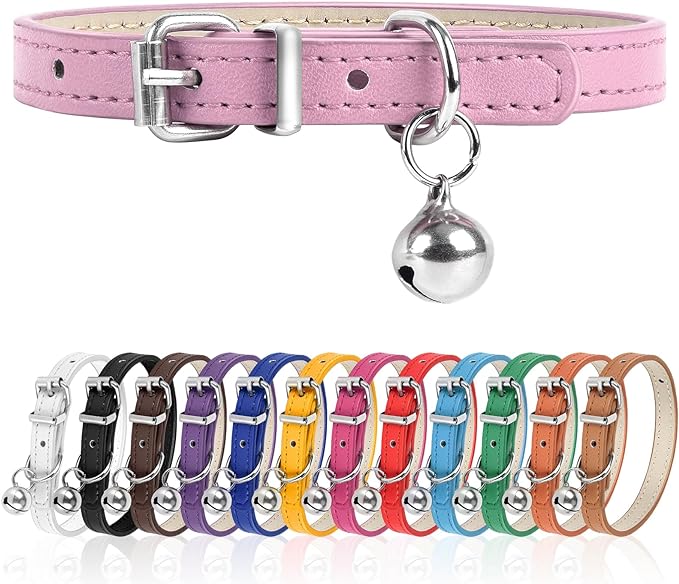 M Dog Collar for Small Dogs Adjustable Dog Collars Cat Collar for Small Medium Large Dogs 1 inch Width (Pink