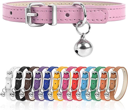 XS Dog Collar for Teacup Adjustable Teacup Dog Collar for Small Medium Large Dogs 3/8 inch Width (Pink