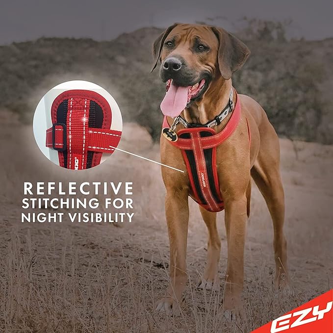 EzyDog Premium Chest Plate Custom Fit Reflective No-Pull Padded Comfort Dog Harness