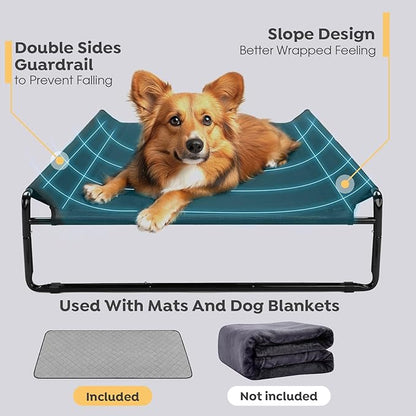 Veehoo Elevated Dog Bed with Washable Dog Pee Pads 100% Waterproof CWC2201CCP