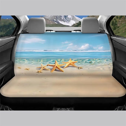 AFPANQZ Beach Starfish Print Car Rear Seat Covers 2 Pack