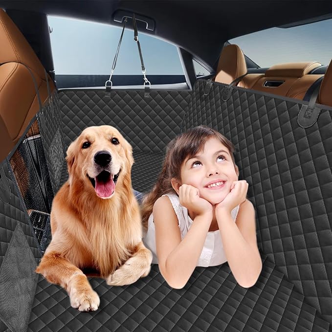 Hard Bottom Dog Car Seat Cover for Back Seat