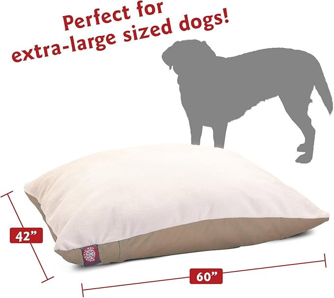 42x60 Khaki Rectangle Pet Dog Bed By Majestic Pet Products Extra Large