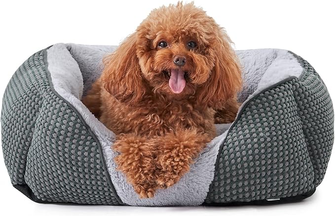 MIXJOY Dog Beds for Small Dogs Cats (20x19in,Grey)
