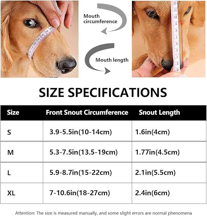 Dog Muzzle L(Circumference:5.9''-8.7''in))
