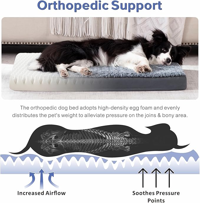 JOEJOY Orthopedic Dog Bed for Medium Small Dogs (30"x20"x3")
