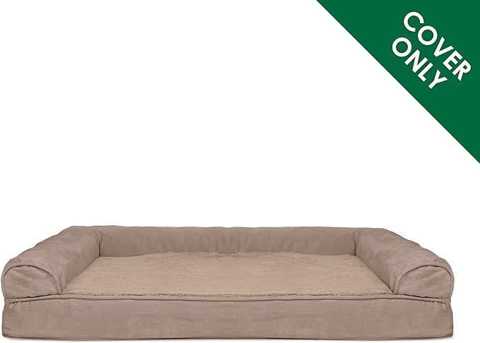 Furhaven Replacement Dog Bed Cover Plush & Suede Sofa-Style