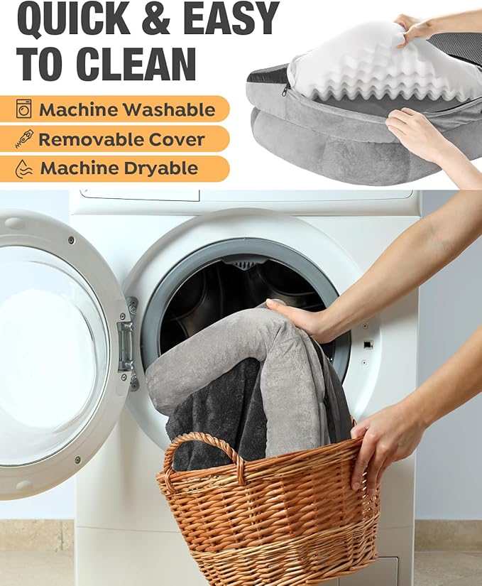 Veehoo Orthopedic Dog Bed for Large Dogs 4-Sides Bolster