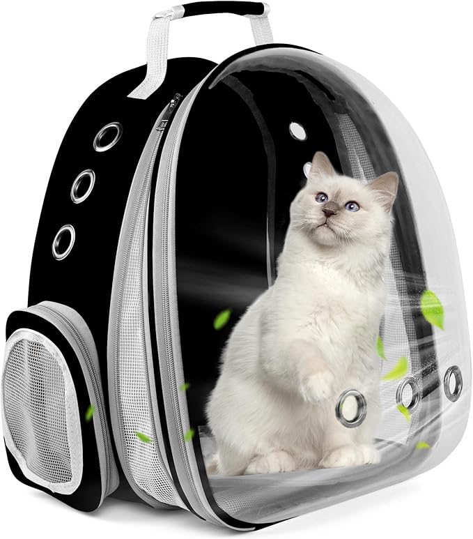 Cat Backpack Carrier,Expandable Pet Bubble Backpack Airline Approved, Pet Travel Carrying Bag for Small Medium Cats and Puppy with Hiking Walking Outdoor Use