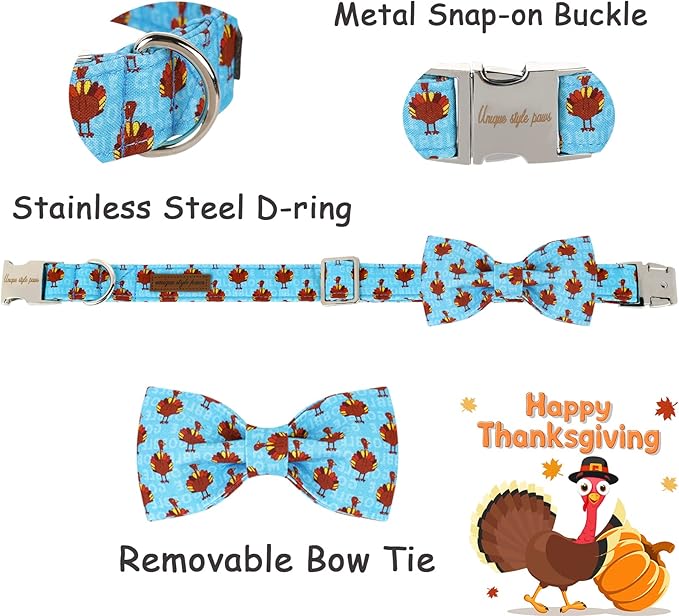 Unique style paws Christmas Dog Collar with Bow