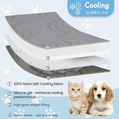 Iced 2.0 Dog Self-Cooling Mat for Small Dog 36" x 23", Pet
