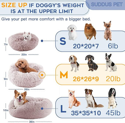 suddus Calming Dog Bed with Blanket Attached 26"