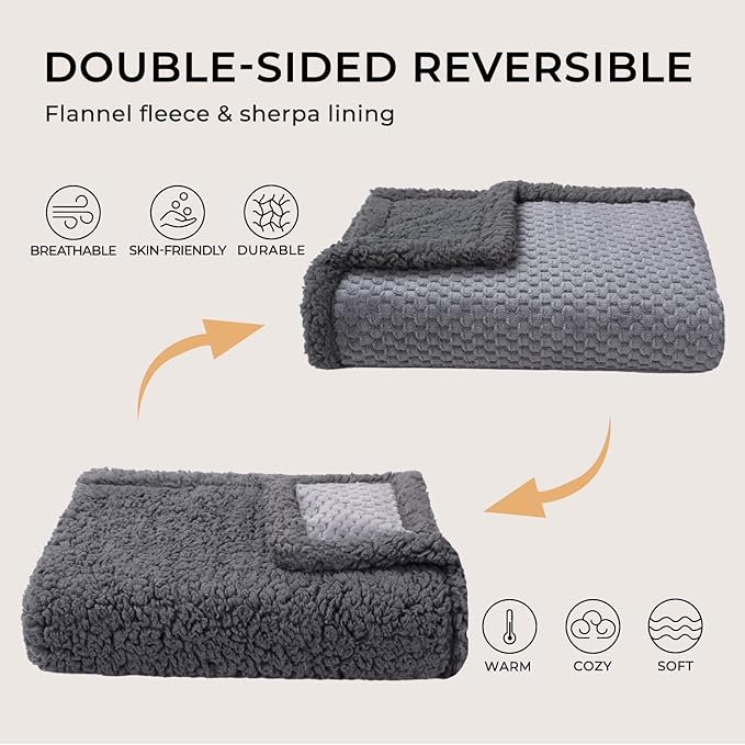 Luciphia Waterproof Blanket for Large Dogs Liquid Proof Large（65" x 57"）