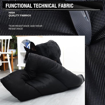 Indestructible Dog Beds Chew Proof Large Dogs Washable 42inch Crate 42"x28",Black