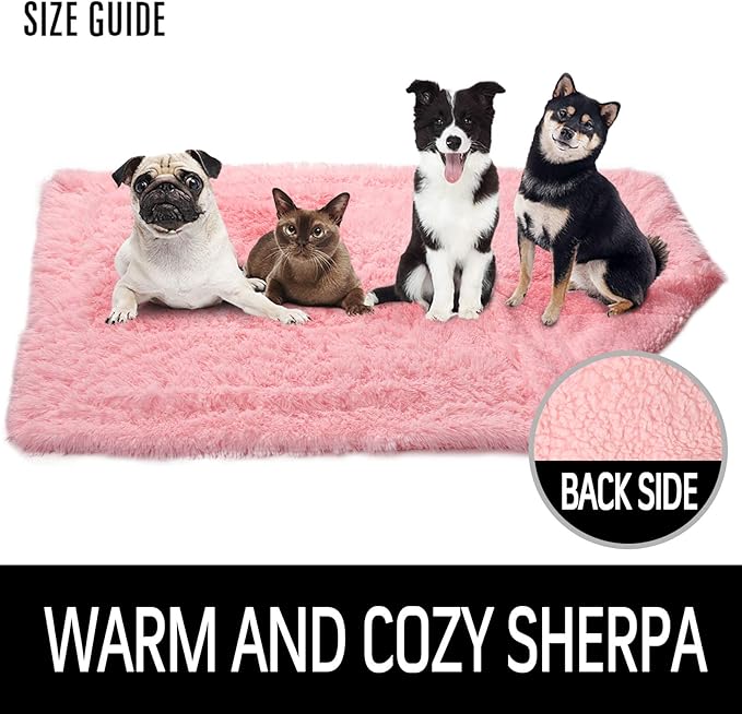 LOCHAS Luxury Fluffy Dog Blanket 30''x40'' Pink