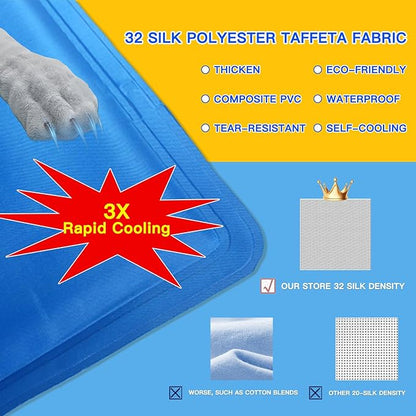 Dog Cooling Mat Gel: Large Cooling Pad for Dog (31.4" x 47.2"