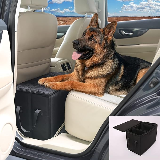 Dog Car Seat Extender with Storage 200lbs, Car 20"x11.5"x14.5")