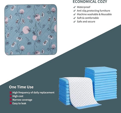 IEUUMLER Washable Pee Pads for Dogs 1 Pack EU007 (Green 48"X48"-1pcs)