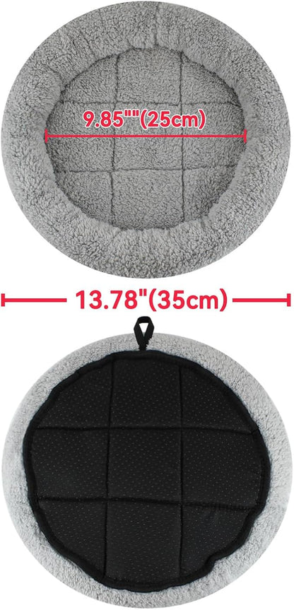 Enjoying Small Round Cat Bed Diameter 13.78" Round Cat Pillow Bed for Tiny Cats Puppy Relying/Curling Sleep Warm Cat Cushion for Crates