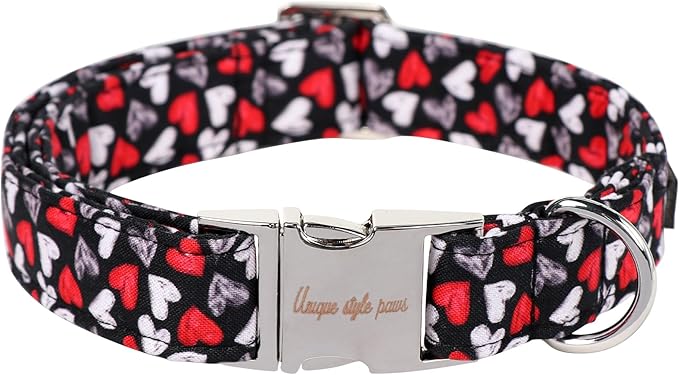 Unique Style Paws Valentine's Day Dog Collar Heart