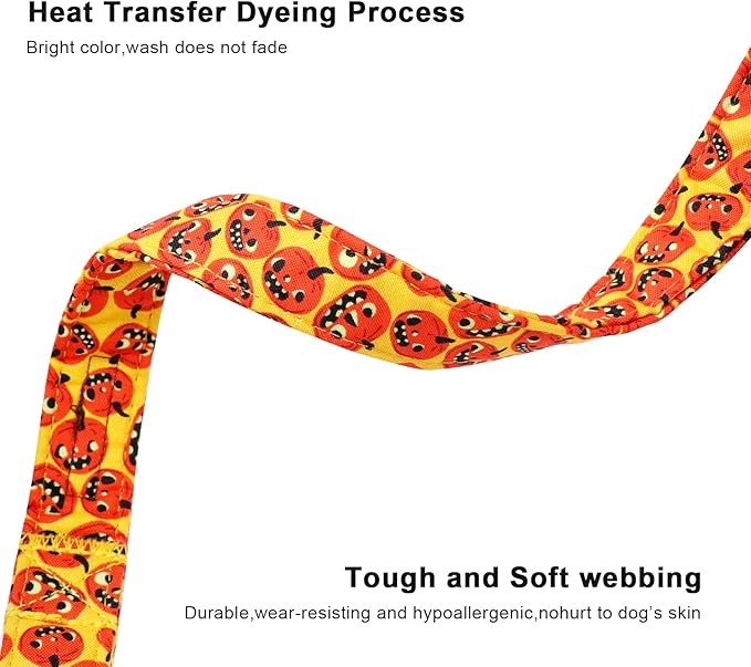 Lionet Paws Yellow Dogs Collar Halloween 13.5-22 inches