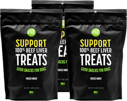 Get Joy Freeze Dried Superfood 100% Beef Liver Dog Treats 4 Ounce 3), Single