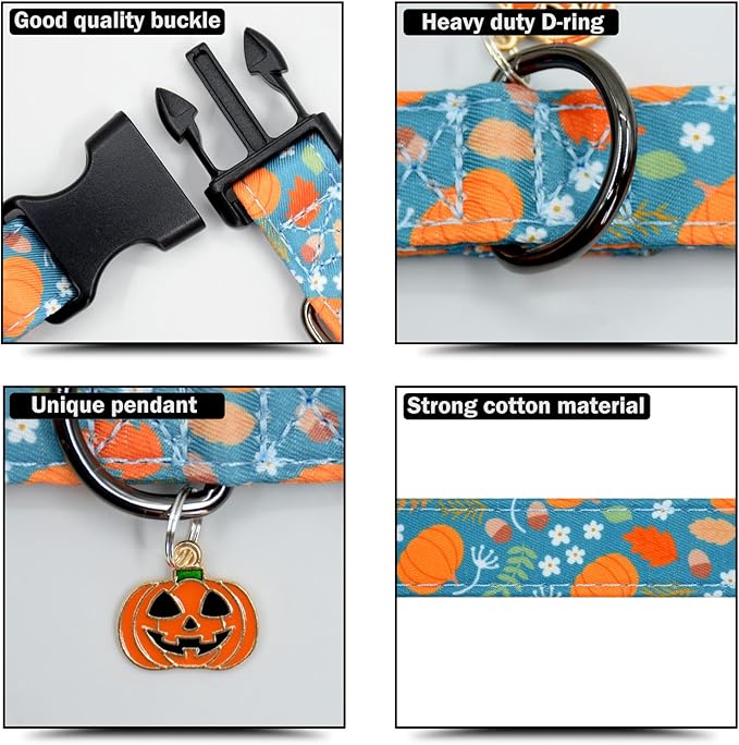 Halloween Pumpkins Dog Collar with Cute Pendant