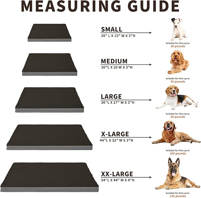 Easy-Going Dog Bed for Large Dogs (44x32x3 in,