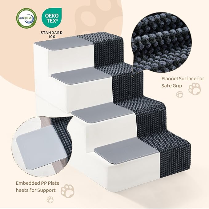 4-Step Dog Stairs 18'' H