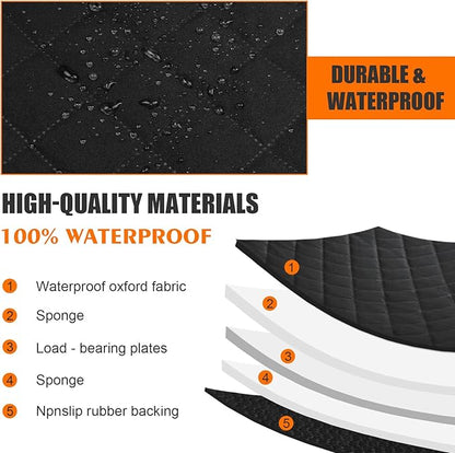 Dog Car Seat Cover for Back Seat with Hard Bottom