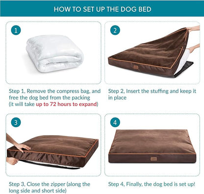 Bedsure Waterproof Dog Beds for Meidum Dogs 50lbs Medium